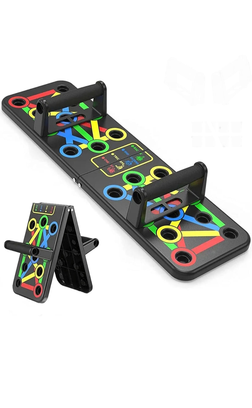 Multifunctional folding push up board