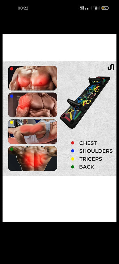 Multifunctional folding push up board